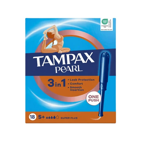 Tampax Pearl Super Plus Tampons With Applicator x18