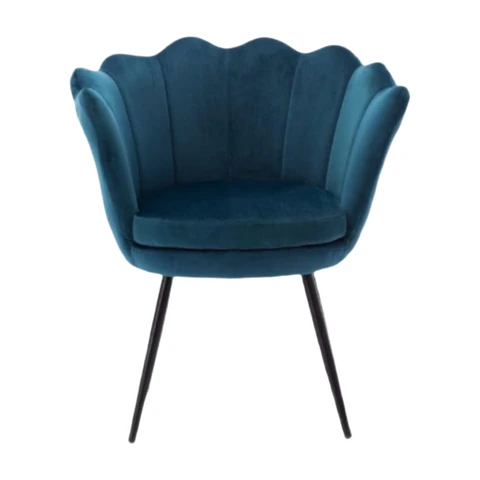 Ya-Home Accent Chair Upholstered Lounge Armchair with Golden Legs, Modern Petal Side Chair Corner Chair for Living Room/Bedroo