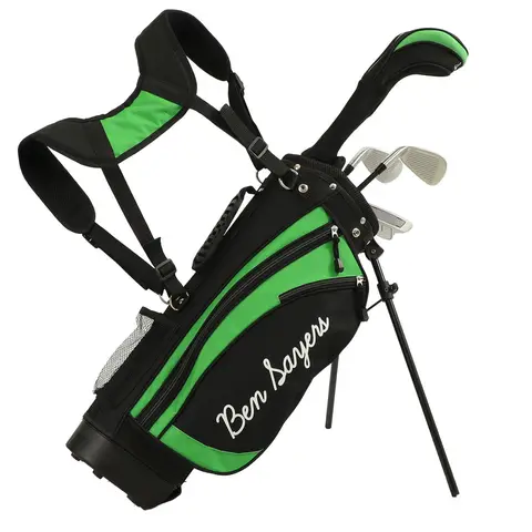 Ben Sayers Kids Golf Club & Stand Bag Set with 4 x Clubs M1i 5-8 Years Black/Green