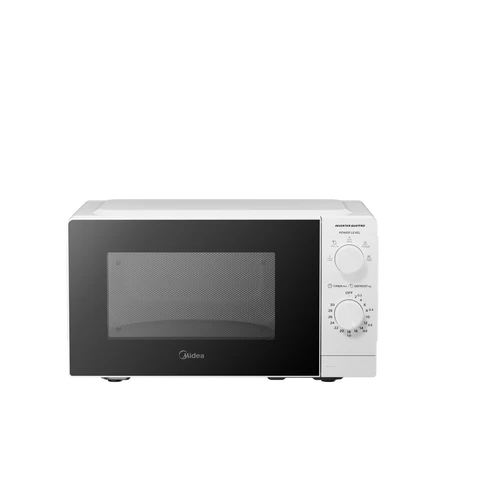 Midea Solo Microwave - 20L, 700W, White, Manual Controls, MET Inverter Technology, MMOP01MZ-WH