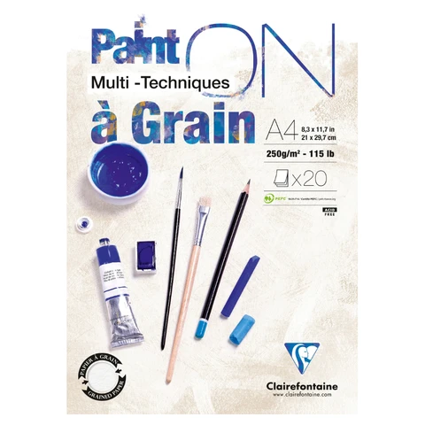 Clairefontaine Bamboe Aquarelpapier | 250g/m² 10x15cm Gelijmd Blok | 100% Veganistisch Voor Mix-media En Nat-in-nat Technieken
