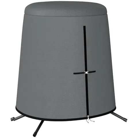 Outsunny Egg Chair Cover, Outdoor Single Swing Chair Cover, Waterproof Anti-dust Furniture Protector with Zipper, 300D Oxford Fabric for 200 x 230 cm Stand, Grey