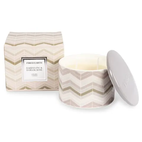 Fired Earth Darjeeling & Damask Rose Candle