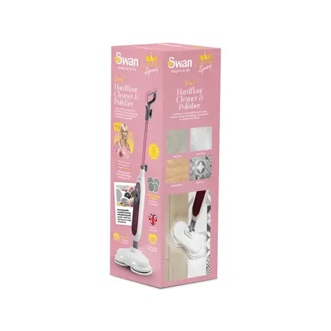Swan TV’s Queen of Clean Spot Cleaner, Auto-Stopping Function, Flexible Hose, 1.3 L Clean Tank, 600W - Pink, SC18411QOC