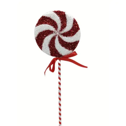 Christmas Workshop 40cm Tinsel Swirl Lolly Christmas Tree Decorations