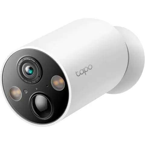 Tapo C425 Außen-/Innen-Sicherheitskamera, 2K QHD 4MP, kabellos batteriebetrieben, Farb-Nachtsicht, KI-Erkennung, Zwei-Wege-Audio, IP66, microSD bis zu 512GB, Weiß