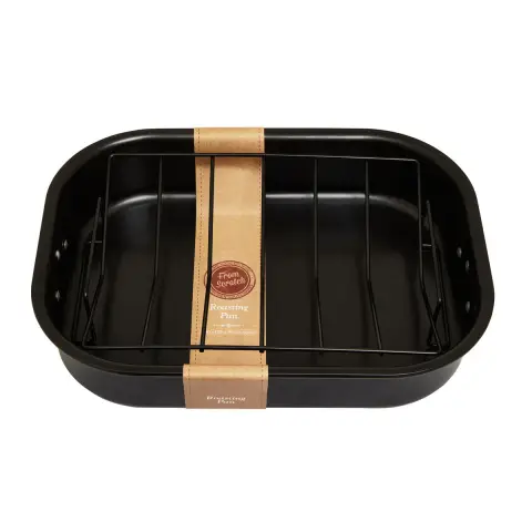 From Scratch Large Black Roasting Tin With Rack