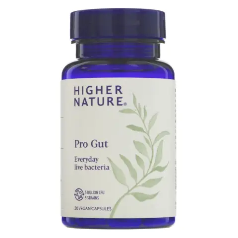 HIGHER NATURE - Pro-Gut - 5 Billion CFU From 5 Strains - 30 CAPS