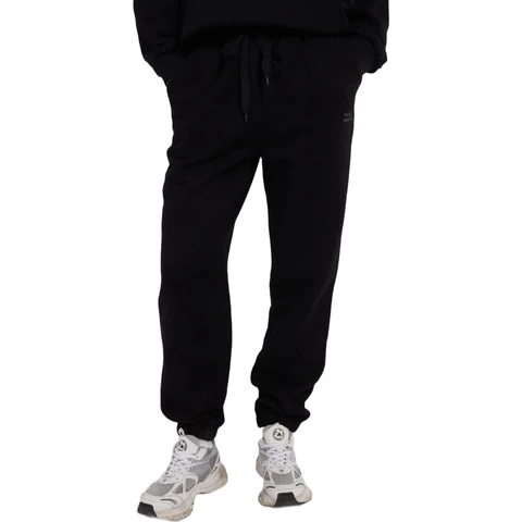 Third Avenue High-Rise Relaxed Fleece Joggers - Black