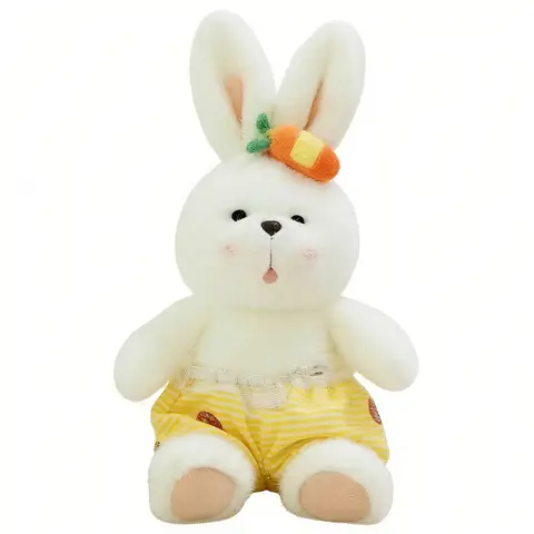 Peluche lapin avec carotte - 29 cm