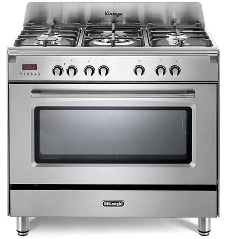 DeLonghi DVRS916-DF/SS 90cm Dual Fuel Range Cooker, Stainless Steel, A Rated