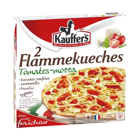 KAUFFER'S Tartes flambées - Flammekueches Tomates et Mozzarella x2 540g
