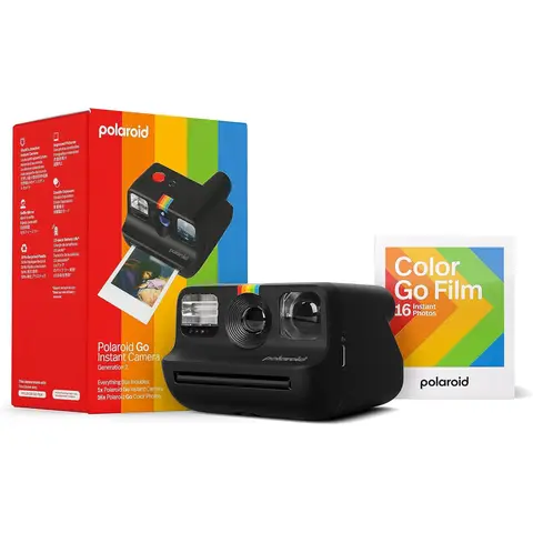 Polaroid Go Instant Camera Generation 2 Everything Box – Black Camera + 16 Films