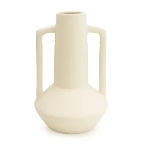 Candlelight Vase Handles Ceramic Cream H:25cm