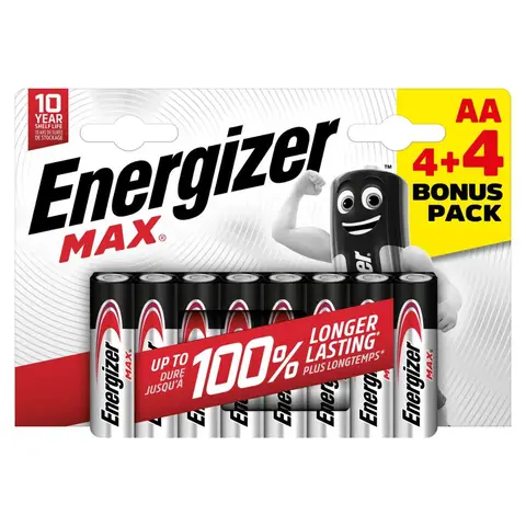 Energizer AA Max Alkaline - Pack of 4+4