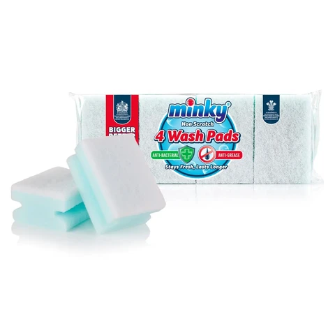 Minky Non-Scratch Wash Pads 4 Pack