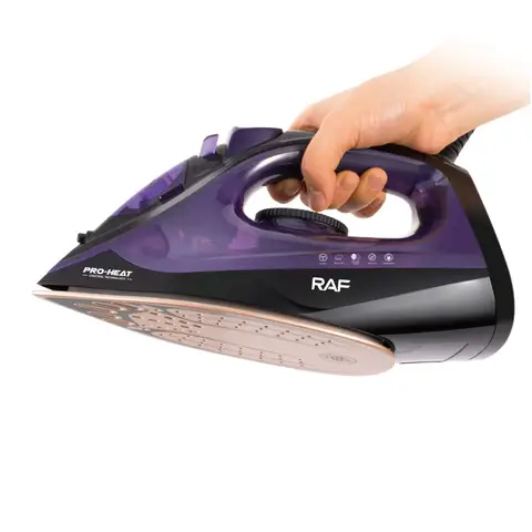 RAF 1600 W Elektrisches Dampfbügeleisen, Keramiksohle mit Dampfstoß, Selbstreinigungsfunktion, Vertikaldampf, 210 ml Wassertank, für den Heim- und Profi-Einsatz
