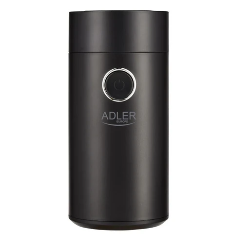 ADLER AD 4446bs Elektrische Kaffeemühle 75 Gramm 1 Einheit Schwarz Sicherheitsverriegelung Metall-Kaffeebehälter