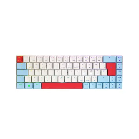 CHERRY MX-LP 2.1 kabellose Gaming-Tastatur, Low-Profile MX Speed Switches, Tri-Mode (2,4 GHz/Bluetooth/USB-C), RGB, 65 % kompakt, deutsches QWERTZ, Weiß