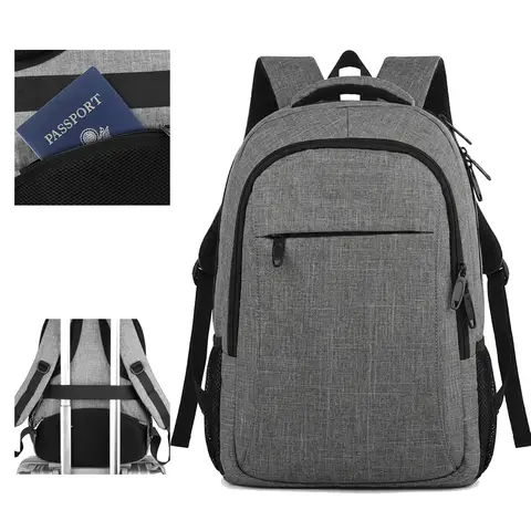Daypacks， Laptop Backpacks 17.3 Inch Anti Theft Bag Men Work Backpack College with USB Charging Port for Men， Women， Work， Travel， Business， Grey， New Year Sale ， Top gift picks