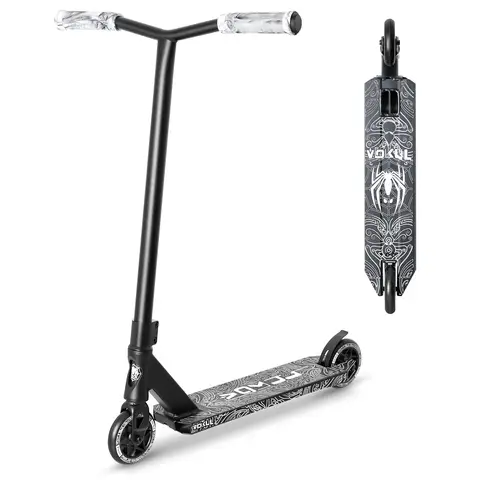 VOKUL K1 Pro Trick Scooter | Stunt Scooter, for Kids 8 Years and Up,Teens,Adults - Best Entry Level Freestyle Stunt Scooter for,Boys,Girls - Freestyle Skate Park Street Scooter(Black white)