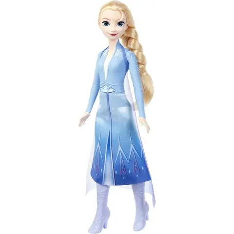 Mattel Disney Frozen Elsa, singende Modepuppe, Singende Abenteuer in charakteristischer Kleidung, singt Wo noch niemand war“ aus dem Disney-Film Die Eiskönigin II“ HXD32