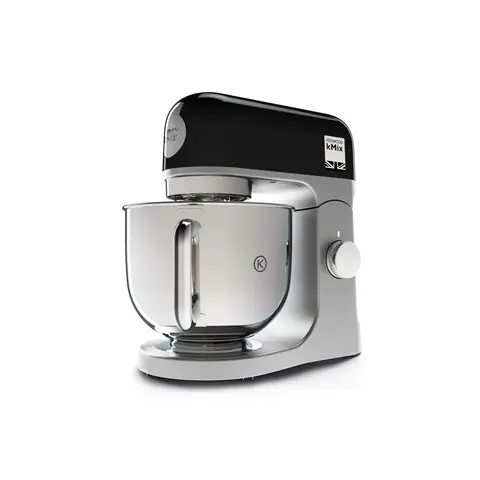 Kenwood kMix KMX750BK Küchenmaschine, 5 L Edelstahlschüssel, Sicherheitsnutzungssystem, Metallgehäuse, 1.000 Watt, inkl. 3-teiligem Patisserie-Set und Spritzschutz, Schwarz