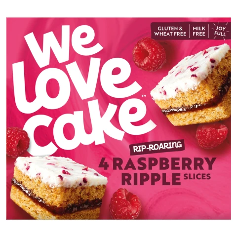 We Love Cake Rip Roaring 4 Raspberry Ripple Slices