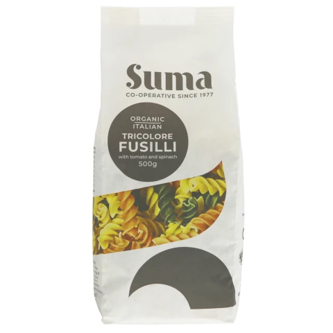 Suma Organic Tricolore Fusilli Pasta - 500G
