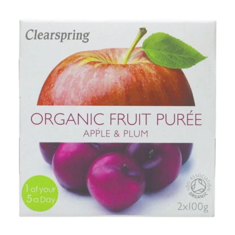 Clearspring Apple & Plum Puree - Organic - 100G