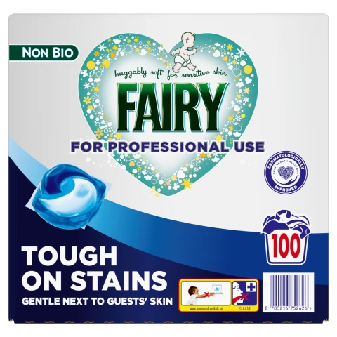 Fairy Professional Non-Bio All-in-1 Pods Washing Detergent Capsules, 100 Washes