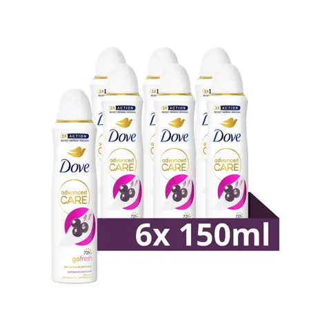 Dove Deospray - Advanced Care Acai-bes & Waterlelie 6 x 150 ml