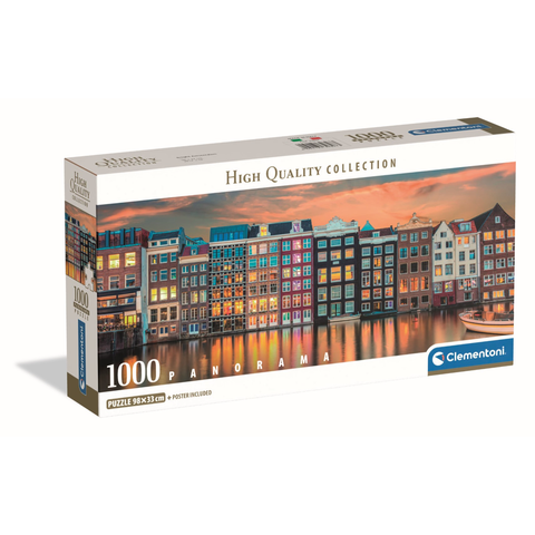 Clementoni puzzel landschap steden en gebouwen - 1000 stuks, 98 x 33 cm