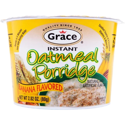 Grace UK Instant Oatmeal Banana Porridge 80g