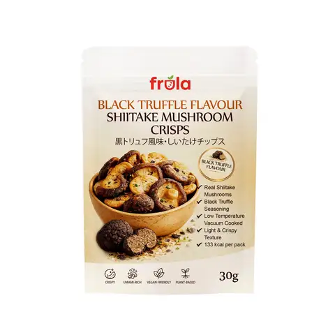 Frula Vegetable Crisps Black Truffle Flavour Shiitake Mushroom Crisps 30g