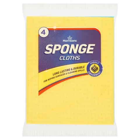 Morrisons Sponge Cloths, 4 per Pack