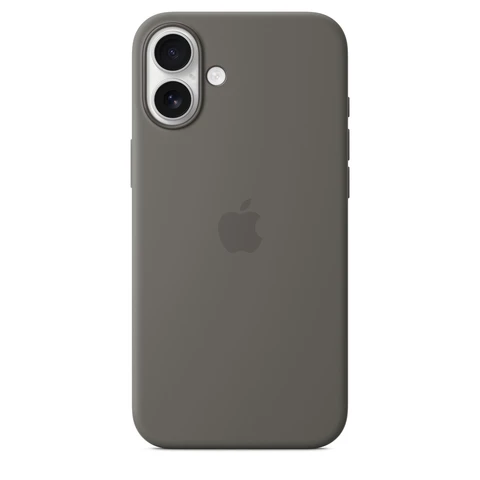 Apple Coque en silicone avec MagSafe pour iPhone 16 Plus - Gris Pierre