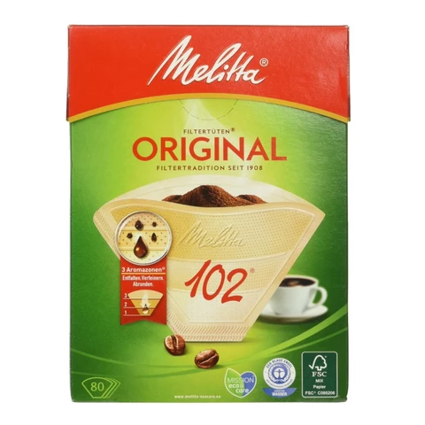 Melitta Filtertüten Original 102/80 naturbraun80 St