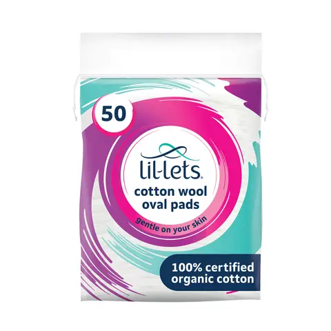 Lil-Lets 50 Cotton Wool Oval Pads