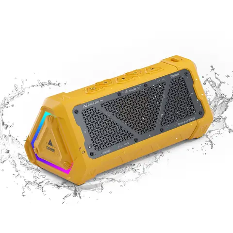 Mlove P3 Outdoor-Bluetooth-Lautsprecher, Bluetooth 5.3 Lautsprecher, Stereo-Sound, IPX7 wasserdicht, Micro-SD-Karte, RGB-Beleuchtung – Schwarz