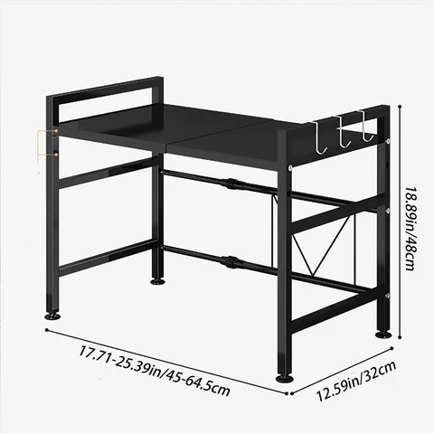 SRD Étagère réglable en forme de H pour micro-ondes