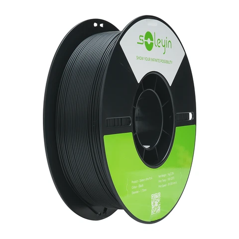 Creality Soleyin Ultra PLA Schwarz 1KG  3D-Druckerfilament 1,75 mm, hohe Geschwindigkeit 30–300 mm/s, passend für die meisten FDM-3D-Drucker