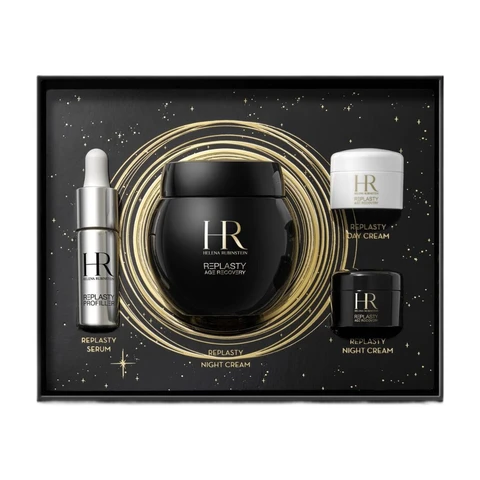 Helena Rubinstein REPLASTY Reparatur-Exklusiv-Weihnachtsgeschenkset: Black Power Cream 50ml, Black Power Cream 5ml, White Power Cream 5ml, Plasmid 10ml
