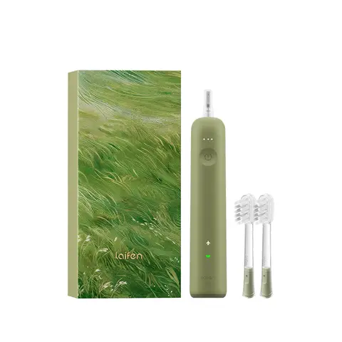 Laifen Wave Special Electric Toothbrush, Oscillation & Vibration Sonic Toothbrush for Adults with App, 2 Brush Heads (Green)