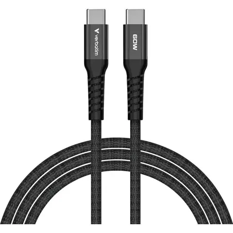 Verbatim 60W Sync & Charge USB-C naar USB-C Magnetische Kabel 120cm (Zwart)