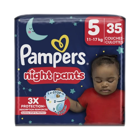 PAMPERS Culottes de nuit Géant T5 - 35 pièces