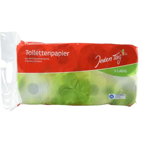 Jeden Tag Toilettenpapier Recycling 3-lagig