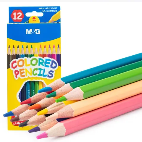 M&G Kleurpotloden, 12 Stuks Zachte Kern, Kleurpotloden voor Tekenen, Kleuren en Schetsen, Schoolbenodigdheden voor Kinderen, Volwassenen en Beginners