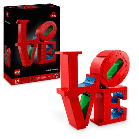 LEGO Art 31214 LOVE Sculpture Ensemble de Construction d'Art Mural pour Adultes