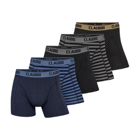 Claudio 5er-Pack Boxershorts Mehrfarbig Größe L